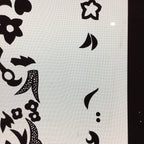 Antique Japanese Katagami Kimono Stencil Katazome Design Flower Star C811