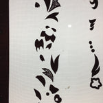 Antique Japanese Katagami Kimono Stencil Katazome Design Flower Star C811