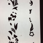 Antique Japanese Katagami Kimono Stencil Katazome Design Flower Star C811