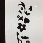 Antique Japanese Katagami Kimono Stencil Katazome Design Flower Star C811