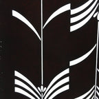 Antique Japanese Katagami Kimono Stencil Katazome Design Flower With Stem C806
