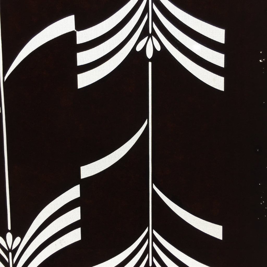 Antique Japanese Katagami Kimono Stencil Katazome Design Flower With Stem C806