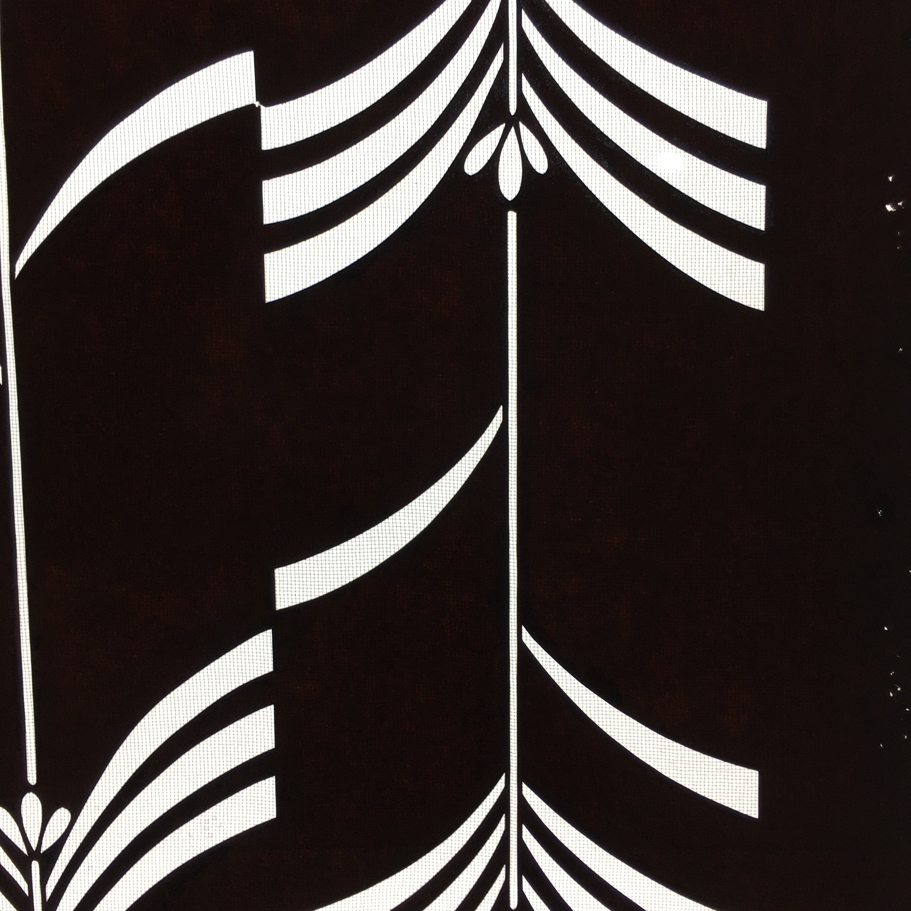 Antique Japanese Katagami Kimono Stencil Katazome Design Flower With Stem C806