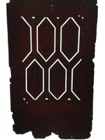 Antique Japanese Katagami Kimono Stencil Katazome Design Kikkoumon C813