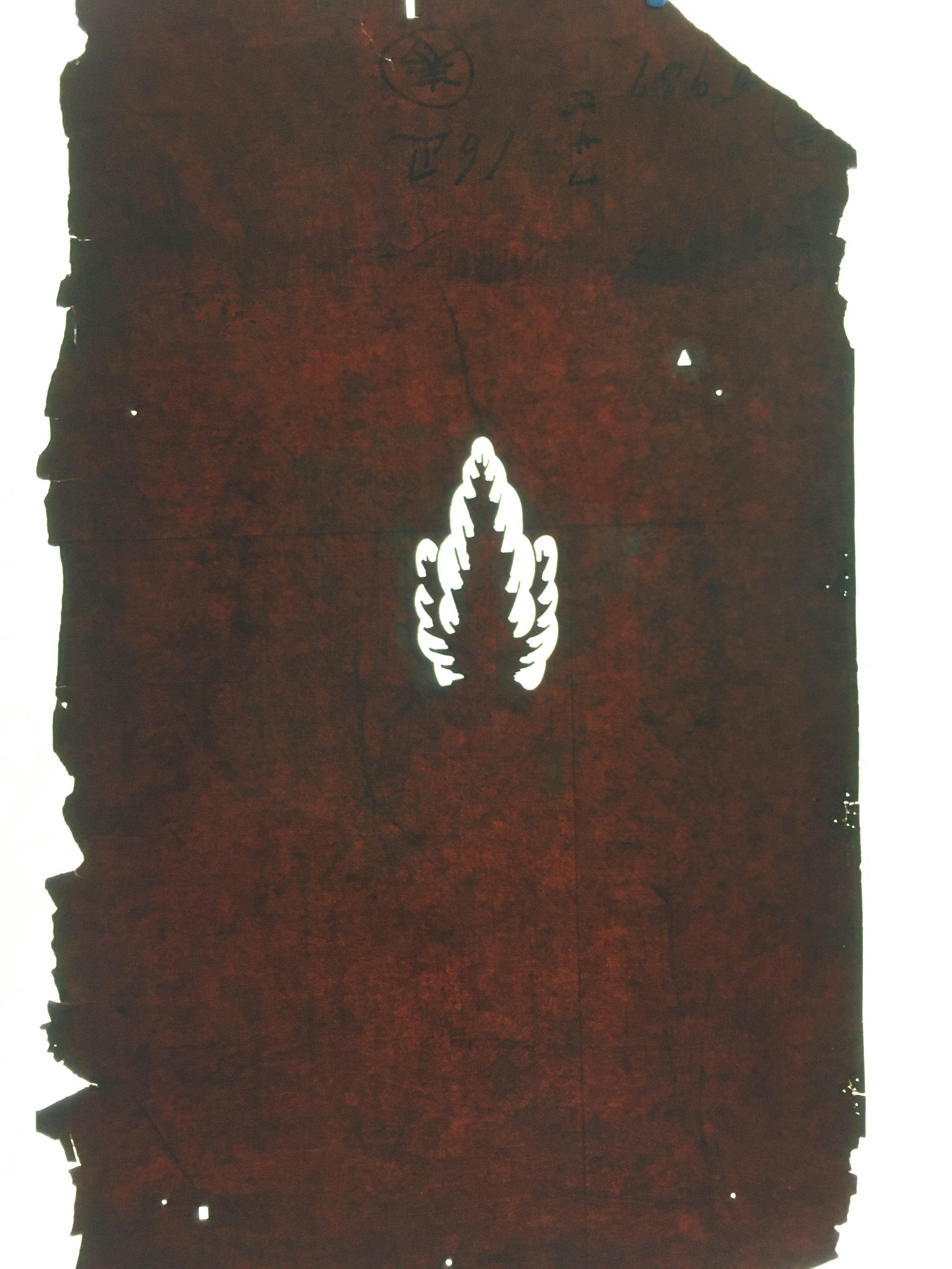 Antique Japanese Katagami Kimono Stencil Katazome Design Like A Leaf C807