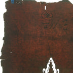 Antique Japanese Katagami Kimono Stencil Katazome Design Like A Leaf C807