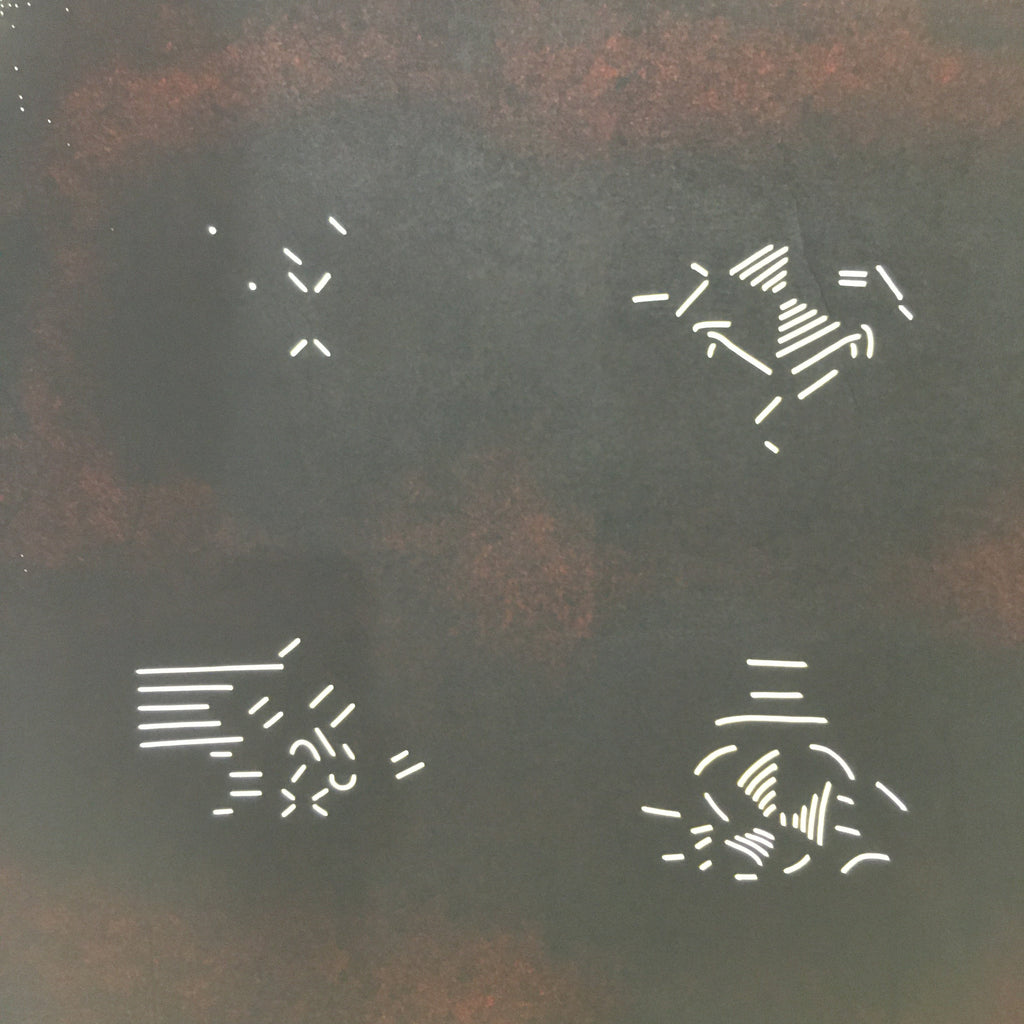 Antique Japanese Katagami Kimono Stencil Katazome Design Ribbon And Lines C801