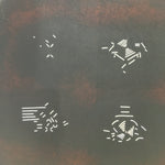 Antique Japanese Katagami Kimono Stencil Katazome Design Ribbon And Lines C801