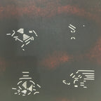 Antique Japanese Katagami Kimono Stencil Katazome Design Ribbon And Lines C801
