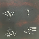 Antique Japanese Katagami Kimono Stencil Katazome Design Ribbon And Lines C801