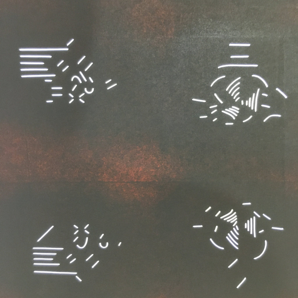 Antique Japanese Katagami Kimono Stencil Katazome Design Ribbon And Lines C801