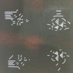 Antique Japanese Katagami Kimono Stencil Katazome Design Ribbon And Lines C801