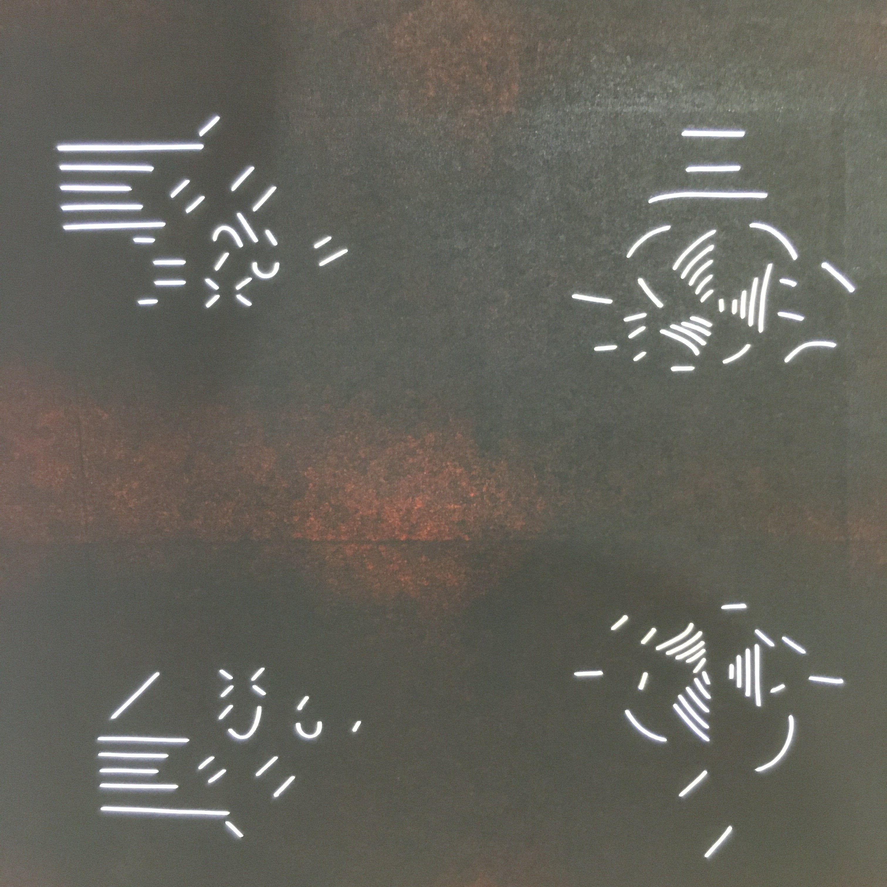 Antique Japanese Katagami Kimono Stencil Katazome Design Ribbon And Lines C801