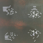 Antique Japanese Katagami Kimono Stencil Katazome Design Ribbon And Lines C801