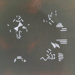 Antique Japanese Katagami Kimono Stencil Katazome Design Ribbon And Lines C801