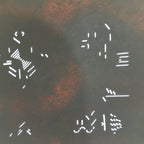Antique Japanese Katagami Kimono Stencil Katazome Design Ribbon And Lines C802