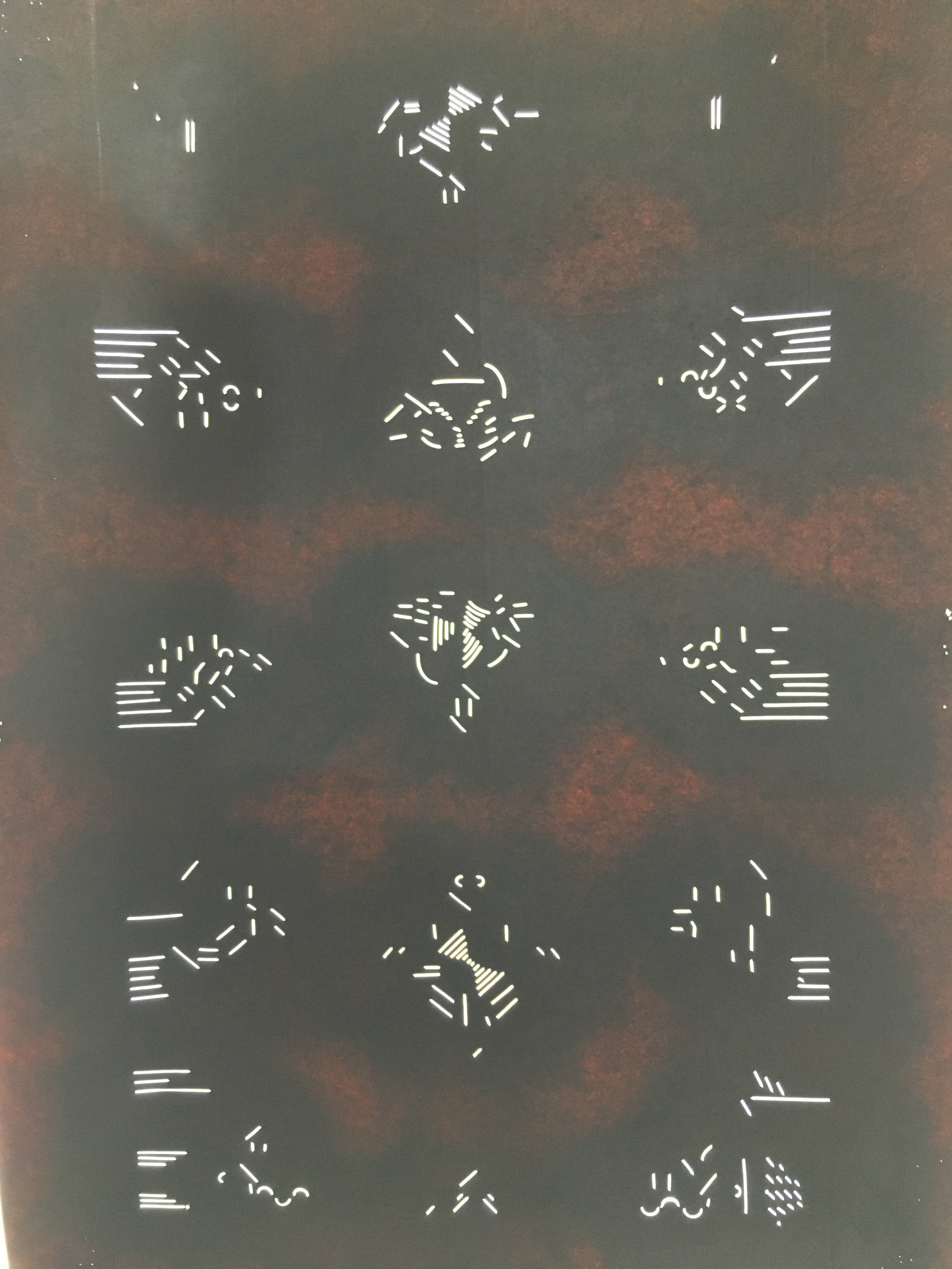 Antique Japanese Katagami Kimono Stencil Katazome Design Ribbon And Lines C802