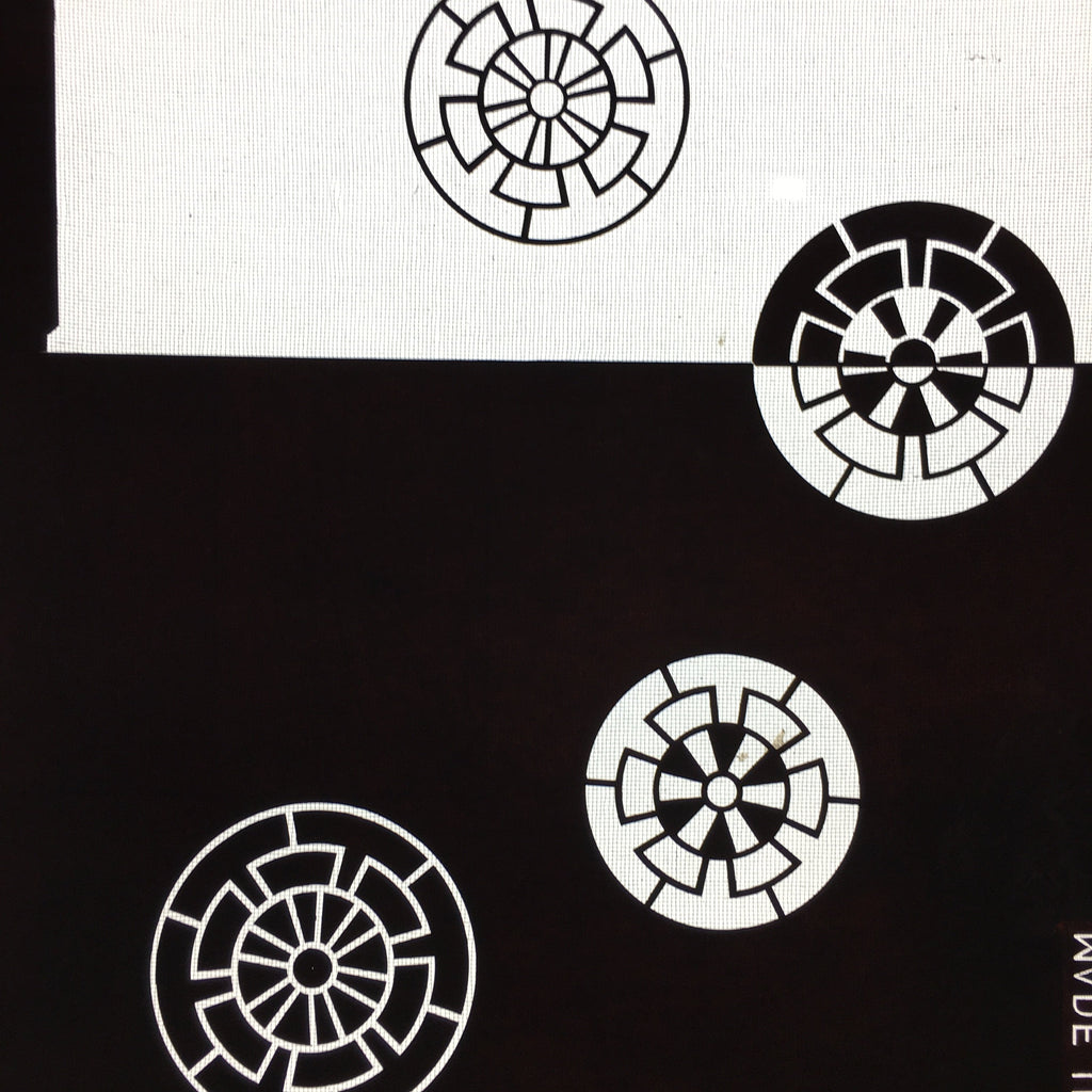 Antique Japanese Katagami Kimono Stencil Katazome Design Round Flower C812