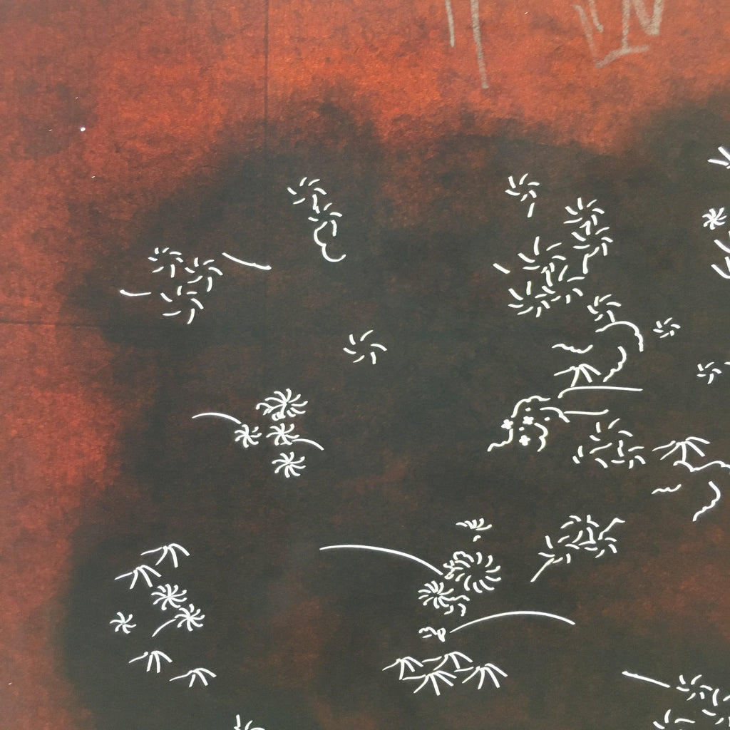 Antique Japanese Katagami Kimono Stencil Katazome Design Small Flowers C803