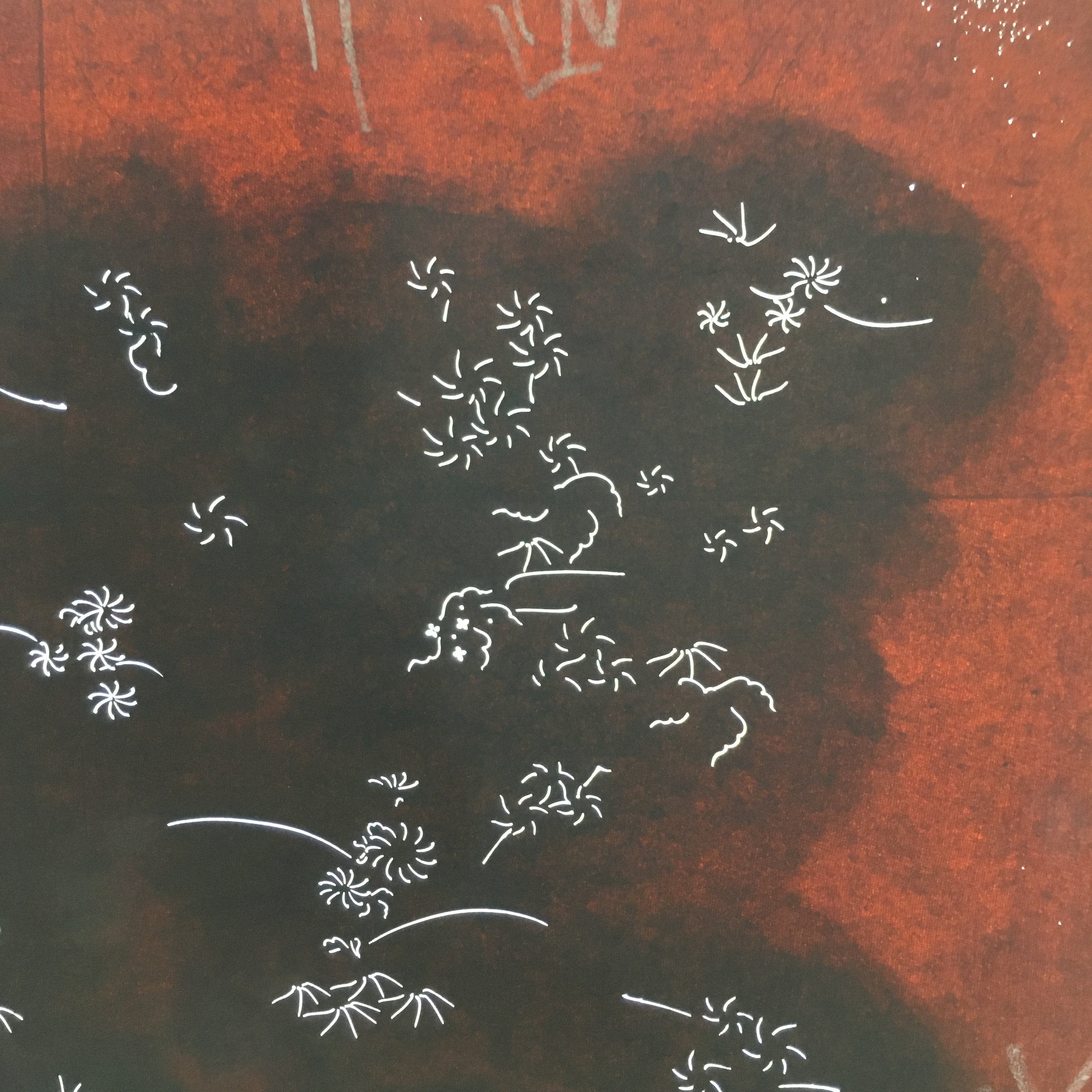 Antique Japanese Katagami Kimono Stencil Katazome Design Small Flowers C803