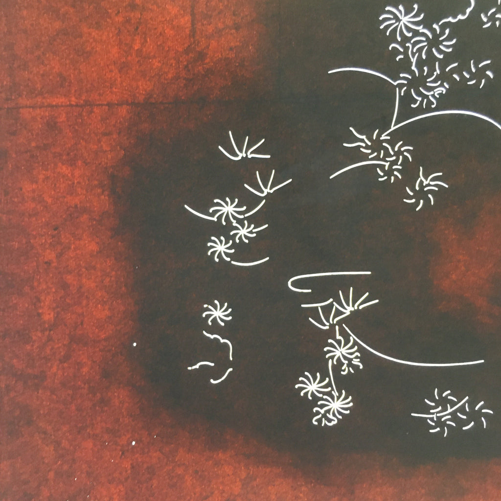 Antique Japanese Katagami Kimono Stencil Katazome Design Small Flowers C803