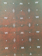 Antique Japanese Katagami Kimono Stencil Katazome Dotted Rhombus M W C748
