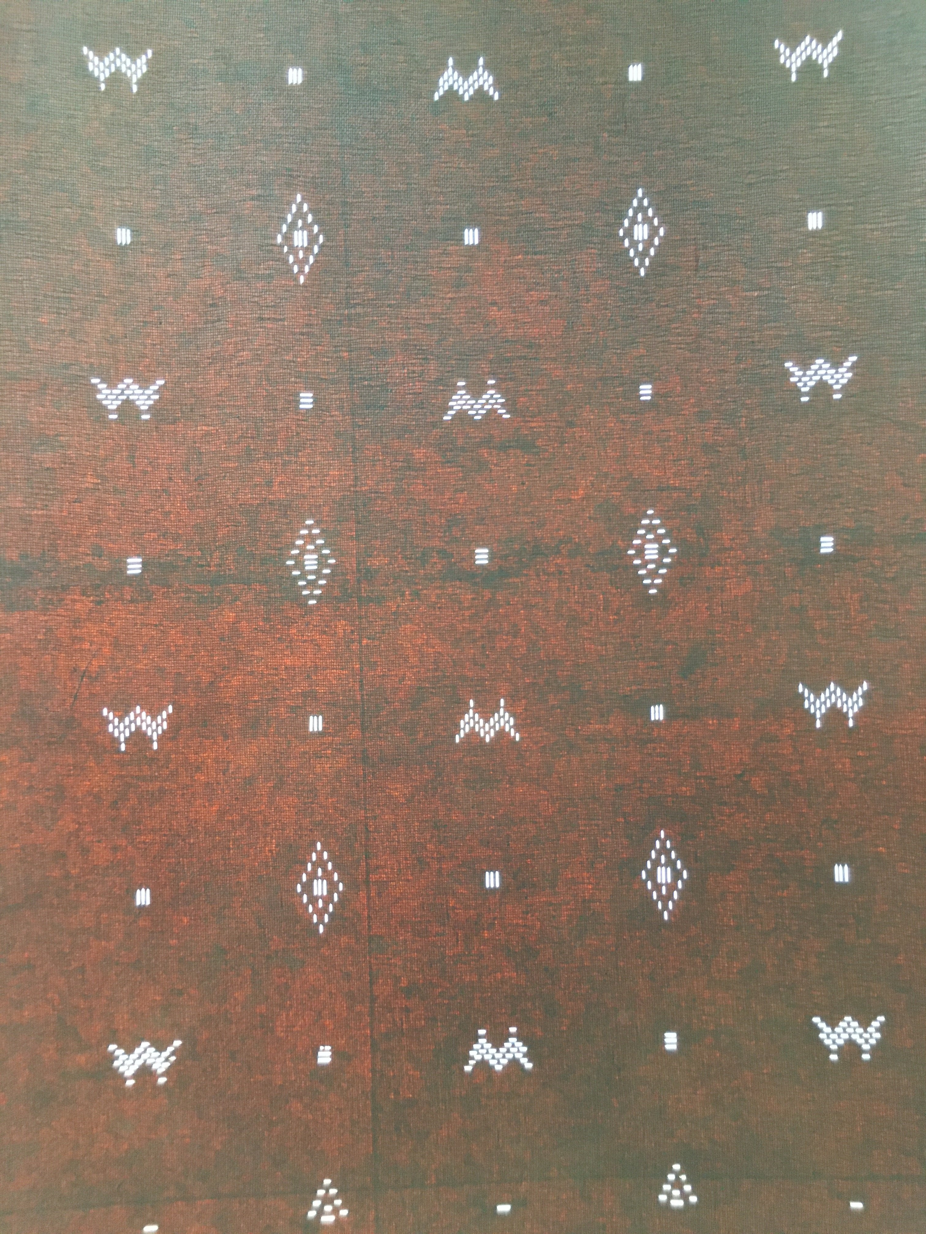 Antique Japanese Katagami Kimono Stencil Katazome Dotted Rhombus M W C748