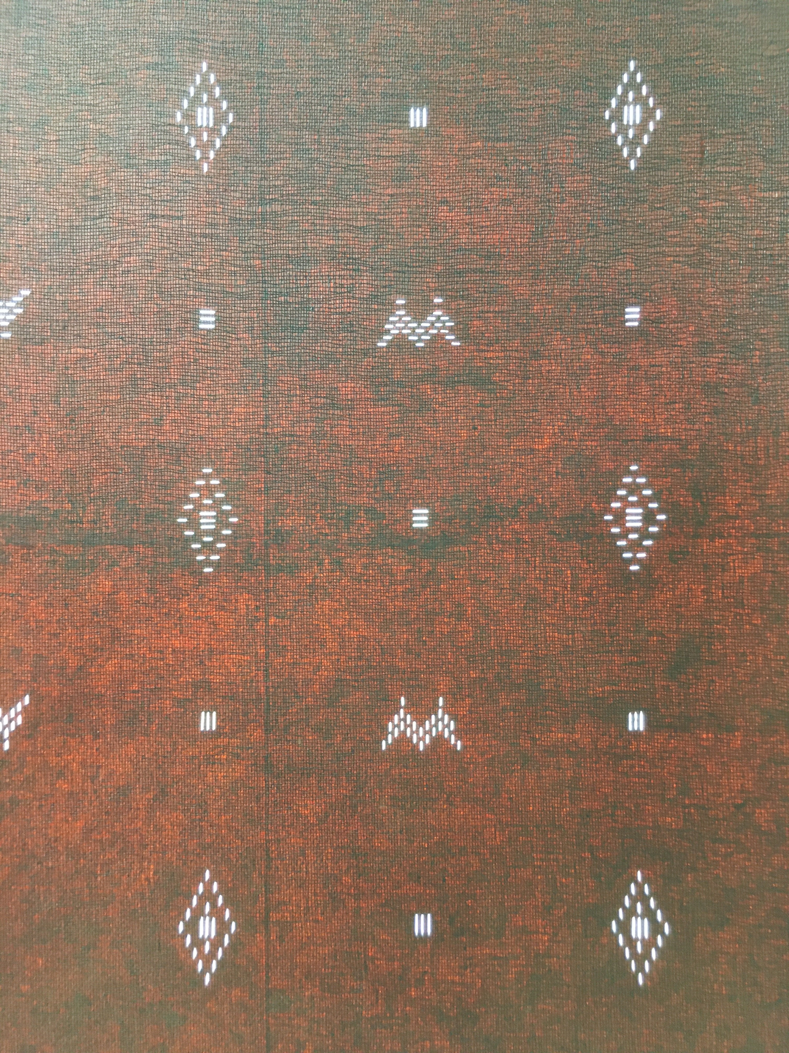 Antique Japanese Katagami Kimono Stencil Katazome Dotted Rhombus M W C748