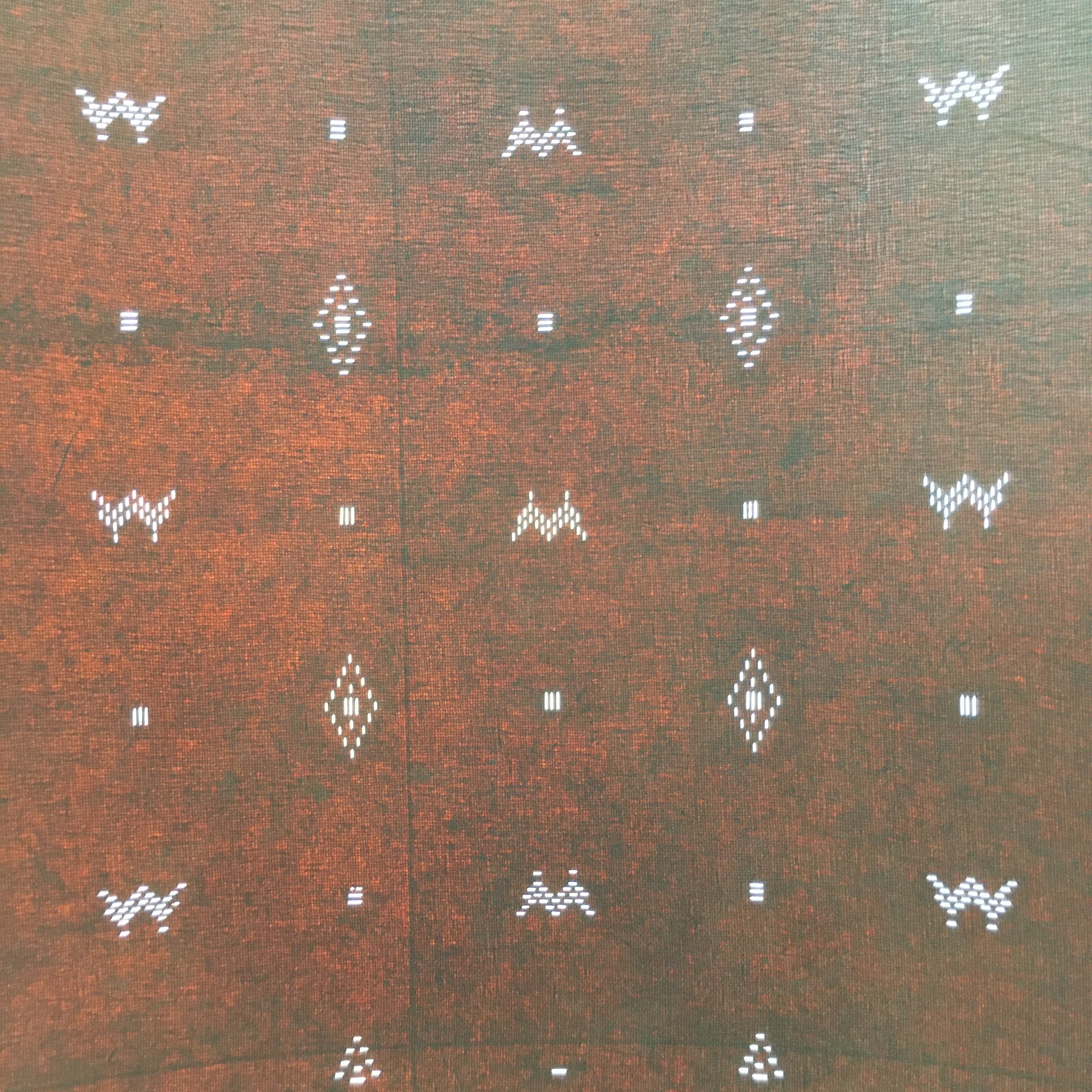 Antique Japanese Katagami Kimono Stencil Katazome Dotted Rhombus M W C748
