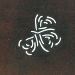 Antique Japanese Katagami Kimono Stencil Katazome Edo Floral 4Y193