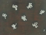 Antique Japanese Katagami Kimono Stencil Katazome Edo Floral 4Y193