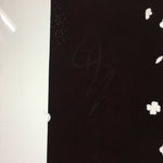 Antique Japanese Katagami Kimono Stencil Katazome Edo Floral Petal Leaf 4Y213