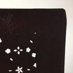 Antique Japanese Katagami Kimono Stencil Katazome Edo Floral Petal Leaf 4Y213