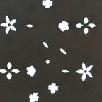 Antique Japanese Katagami Kimono Stencil Katazome Edo Floral Petal Leaf 4Y213