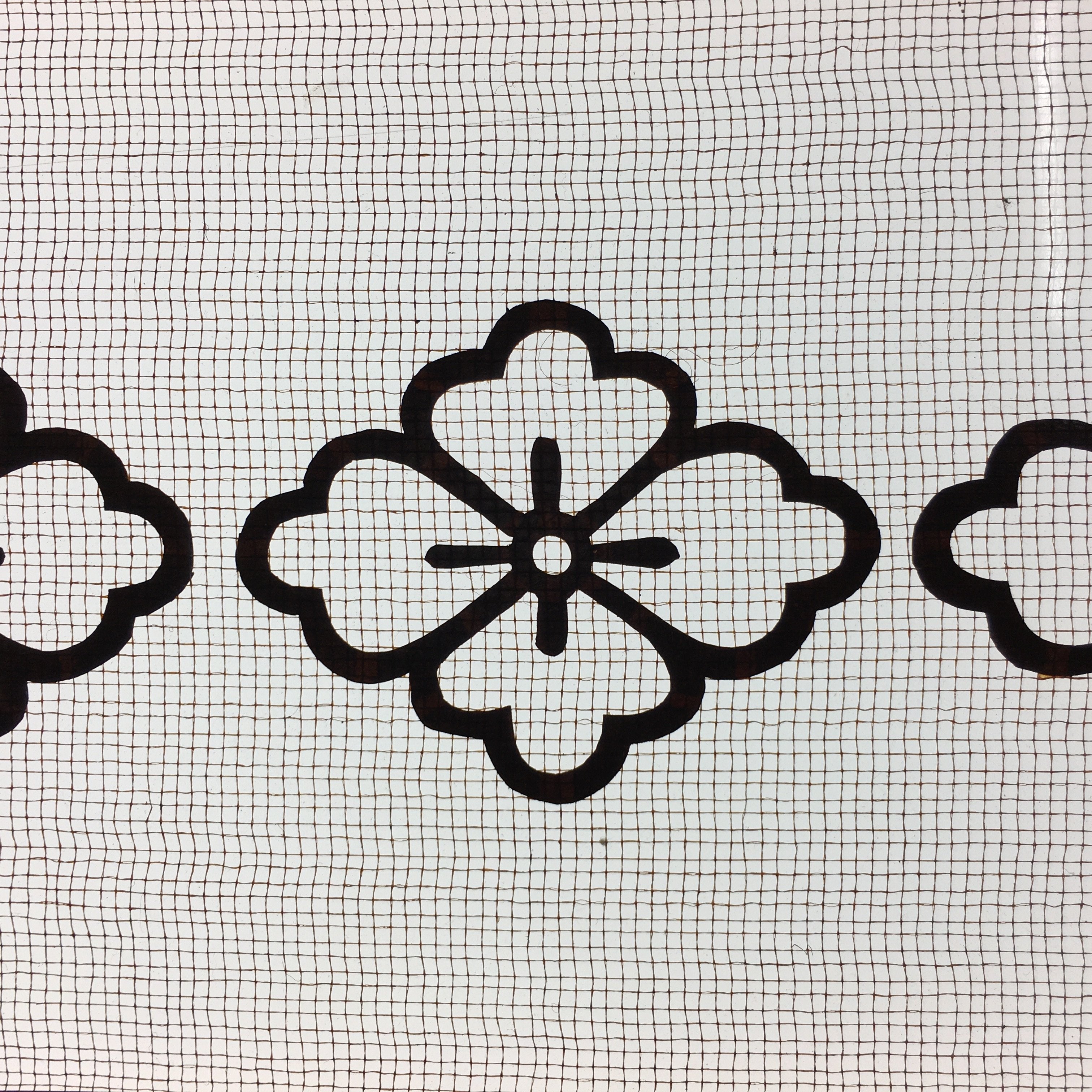Antique Japanese Katagami Kimono Stencil Katazome Family Crest Kanji Name C722