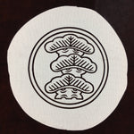 Antique Japanese Katagami Kimono Stencil Katazome Family Crest Kanji Name C723