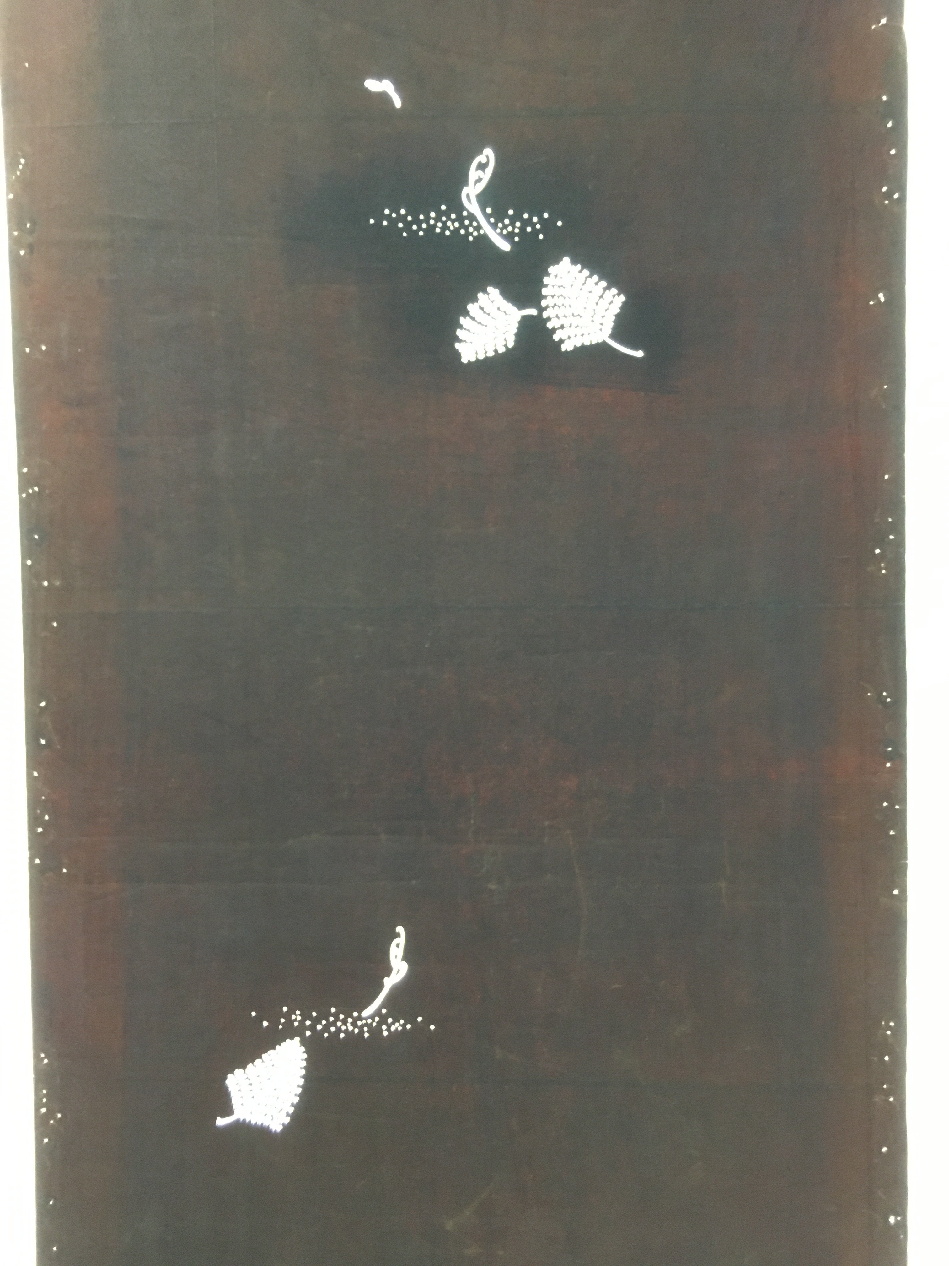 Antique Japanese Katagami Kimono Stencil Katazome Fern Leaf C737