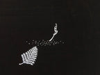 Antique Japanese Katagami Kimono Stencil Katazome Fern Leaf C737