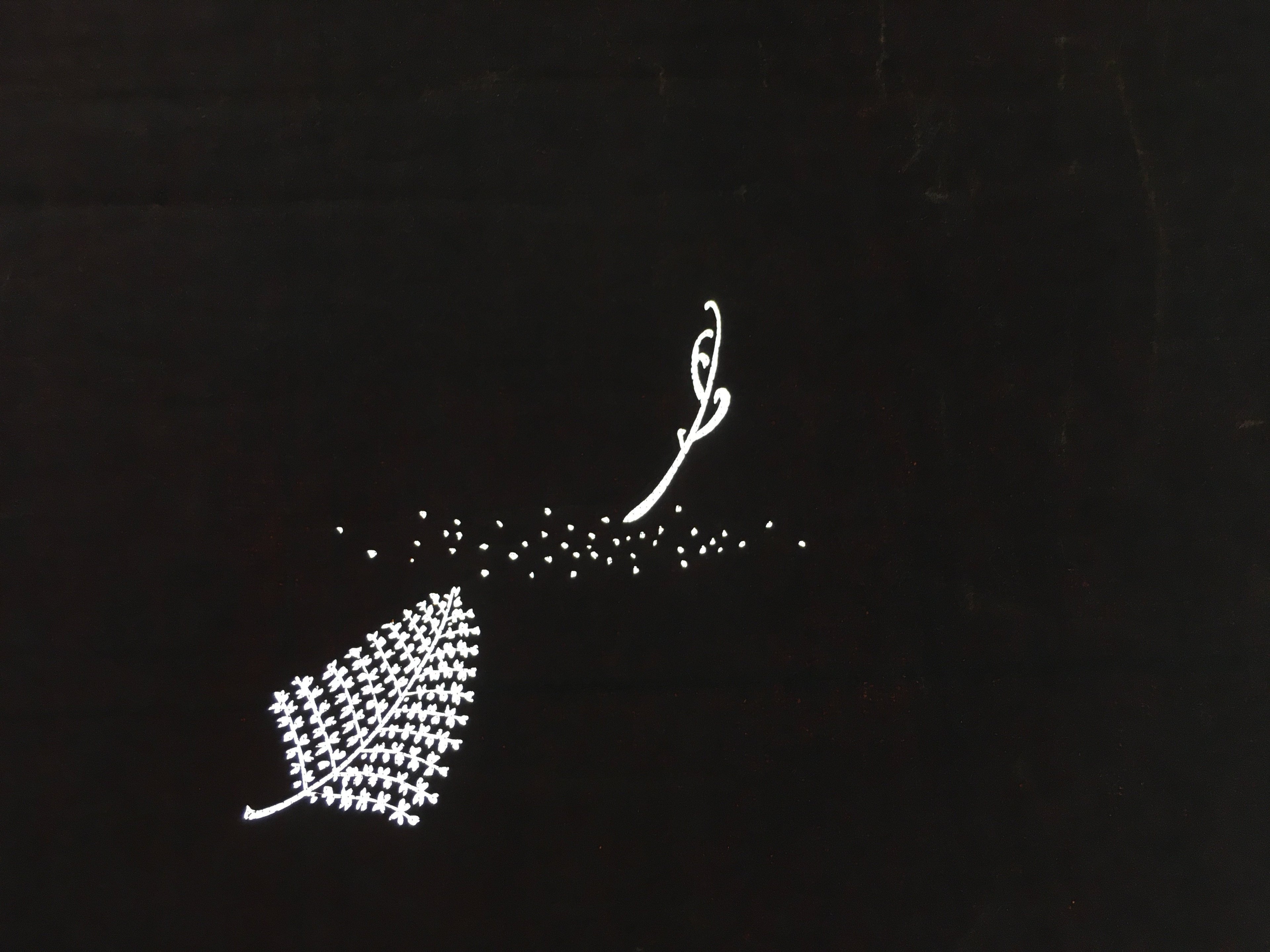 Antique Japanese Katagami Kimono Stencil Katazome Fern Leaf C737