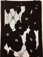 Antique Japanese Katagami Kimono Stencil Katazome Flower C762