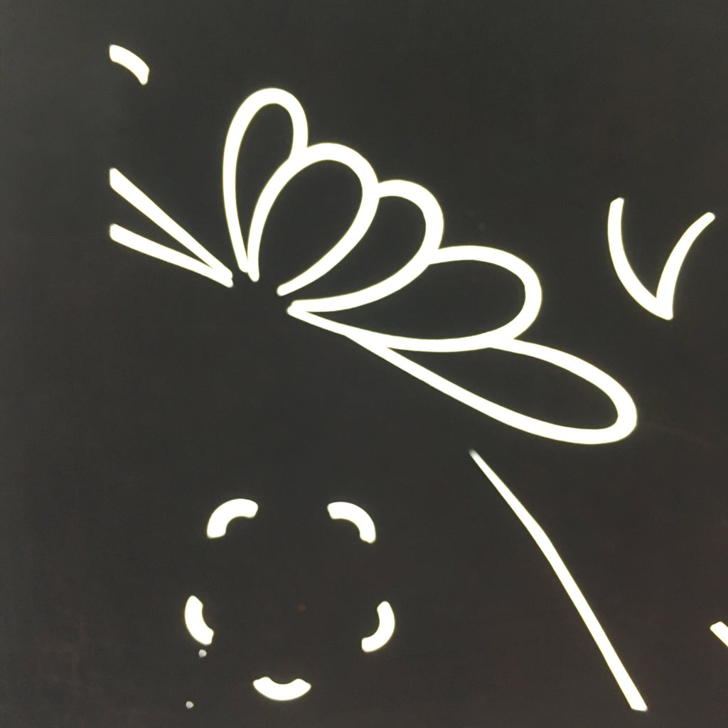 Antique Japanese Katagami Kimono Stencil Katazome Flower Kiku Butterfly C325