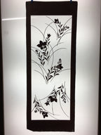 Antique Japanese Katagami Kimono Stencil Katazome Flower Leaf C730