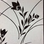 Antique Japanese Katagami Kimono Stencil Katazome Flower Leaf C730