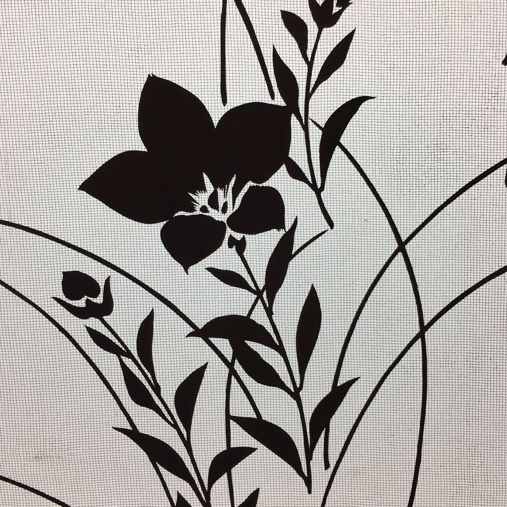 Antique Japanese Katagami Kimono Stencil Katazome Flower Leaf C730