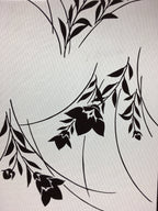 Antique Japanese Katagami Kimono Stencil Katazome Flower Leaf C730