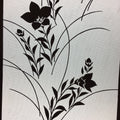 Antique Japanese Katagami Kimono Stencil Katazome Flower Leaf C730