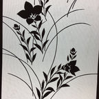 Antique Japanese Katagami Kimono Stencil Katazome Flower Leaf C730