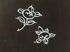 Antique Japanese Katagami Kimono Stencil Katazome Flower Leaf C739