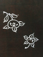 Antique Japanese Katagami Kimono Stencil Katazome Flower Leaf C739