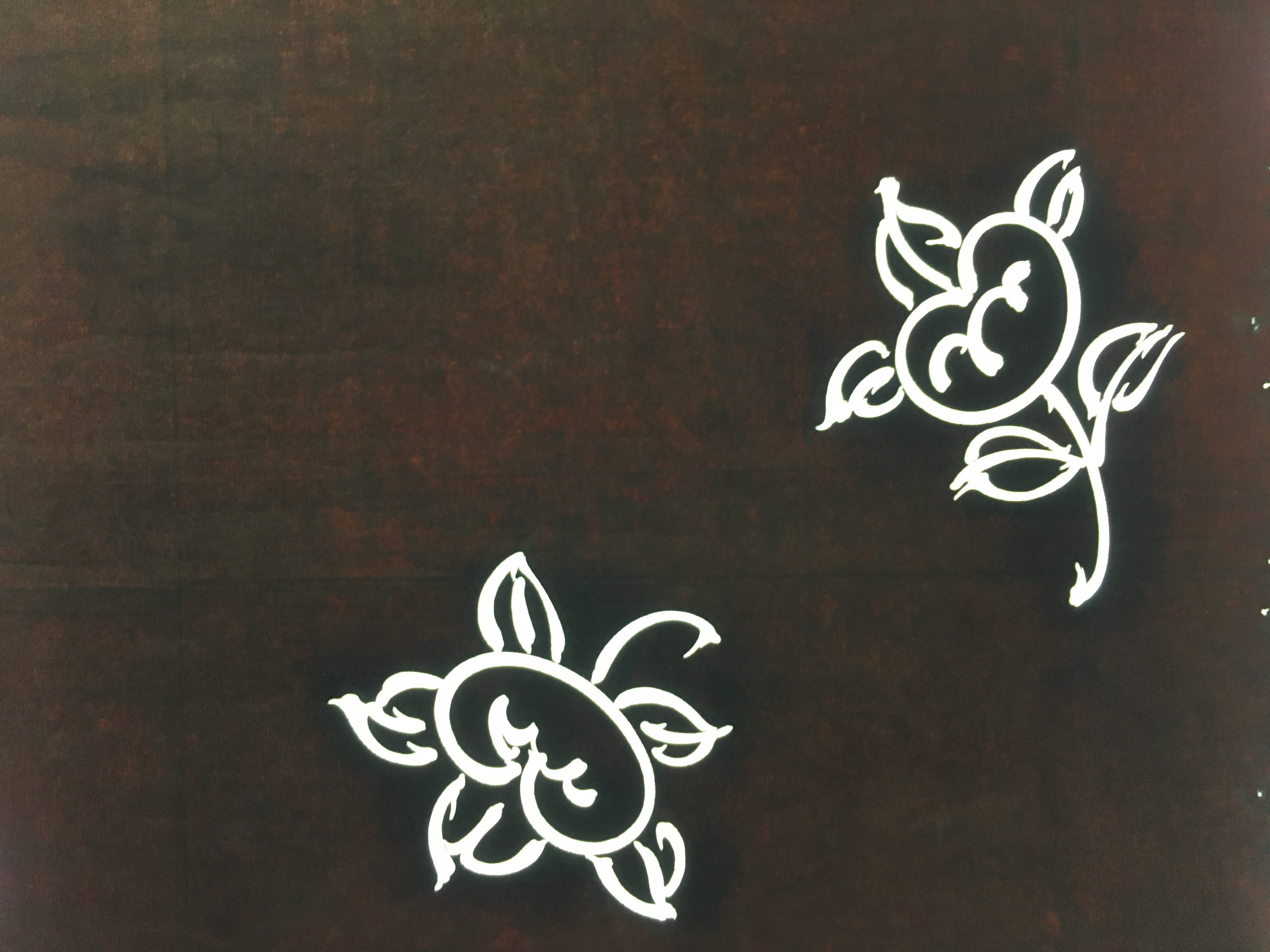 Antique Japanese Katagami Kimono Stencil Katazome Flower Leaf C739
